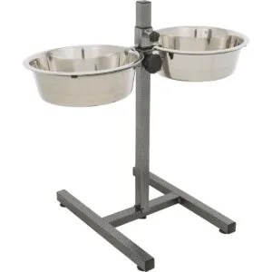 Стійка з мисками Trixie для собак, 2х750 мл, 15 см, висота 27 см