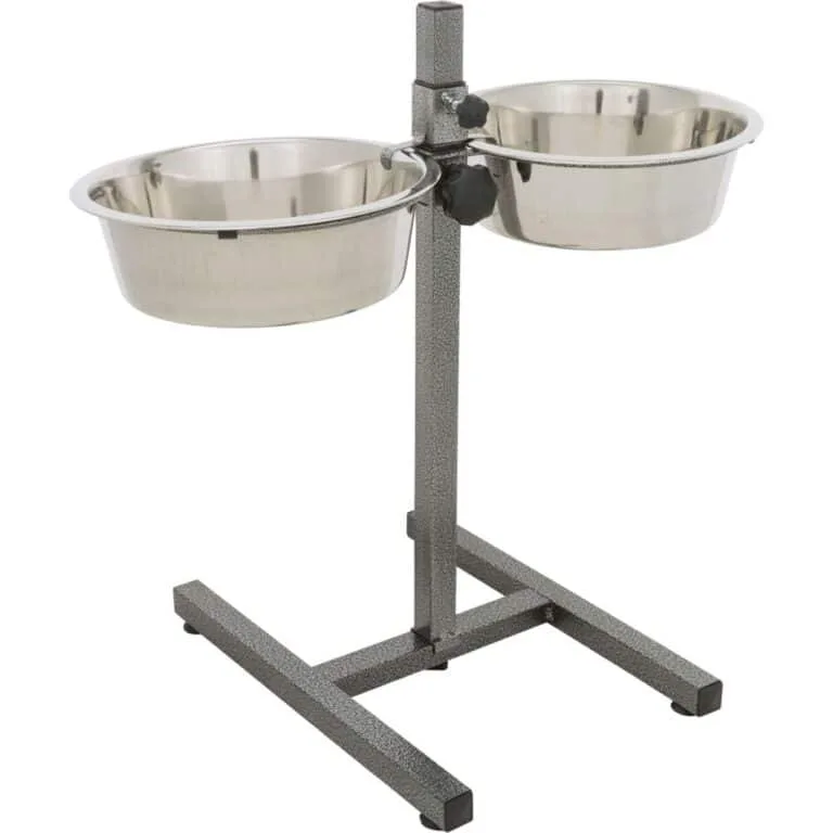 Стійка з мисками Trixie для собак, 2х750 мл, 15 см, висота 27 см