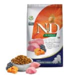 Беззерновий корм з ягням, гарбузом та чорницею для цуценят середніх та великих порід - Farmina N&D Pumpkin Puppy Medium & Maxi