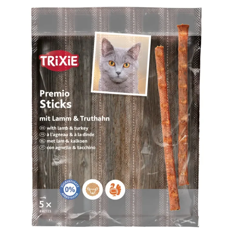 Ласощі для котів Trixie Premio палички з ягням та індичкою, 5 шт по 5 г