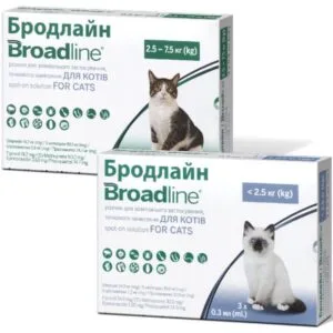 Бродлайн Boehringer спот-он від паразитів для котів, 3 шт