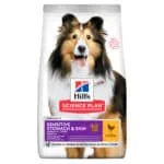 Сухий корм для дорослих собак середніх порід Hill's Science Plan Adult Sensitive Stomach & Skin Medium з куркою