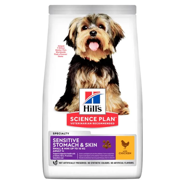 Сухий корм для дорослих собак малих порід Hill's Science Plan Adult Sensitive Stomach & Skin Small & Mini з куркою
