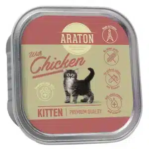 Вологий корм Araton Kitten з куркою для кошенят, 85 г