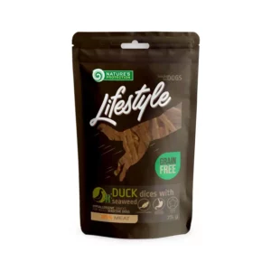 Ласощі Nature's Protection Lifestyle скибочки качки з морською капустою для собак, 75 г