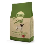 Повноцінний сухий корм для молодих собак з ягнятинком та рисом ARATON LAMB Junior All Breeds