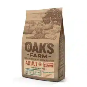 Сухий корм OAK'S FARM Grain Free White Fish Adult з рибою для дорослих собак