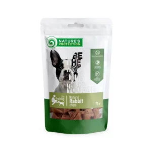 Ласощі Nature's Protection Natural Rabbit Chips з кроликом для собак, 75 г