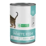 Вологий корм для дорослих котів Nature's Protection з білою рибою 400 г