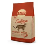 Повноцінний сухий корм із лососем для дорослих кішок ARATON SALMON Adult All Breeds