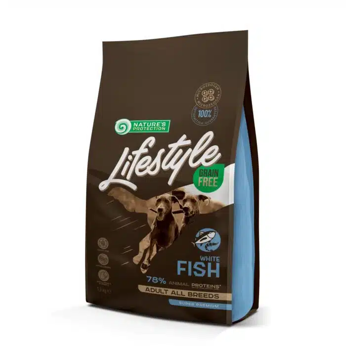 Беззерновий корм для дорослих собак усіх порід Lifestyle Adult All Breeds з білою рибою