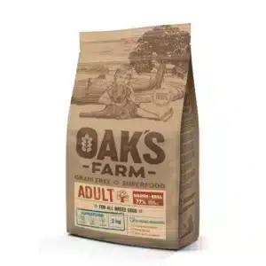 Сухий корм OAK'S FARM Grain Free з лососем і крилем для собак