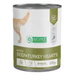 Вологий корм для дорослих собак з яловичиною та серцем індички Nature's Protection with Beef & Turkey Hearts 800 г