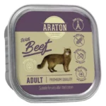 Влажный корм для взрослых стерилизованных котов с говядиной ARATON Adult cat with beef, 85 г