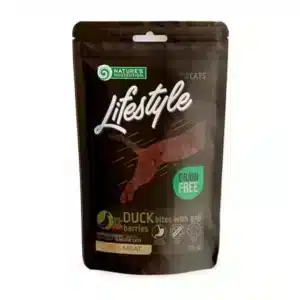 Ласощі Nature's Protection Lifestyle Duck bites з качкою і ягодами годжі для котів, 75 г