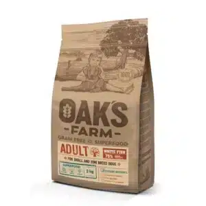 Сухий корм OAK'S FARM Grain Free White Fish Adult з рибою для собак малих порід