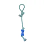 Іграшка для собак MISOKO&CO Довга мотузка з кісточкою, blue, 48 cm