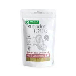 Ласощі Nature's Protection Superior Care кролячі вуха з качкою для собак
