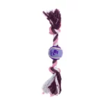 Іграшка для собак MISOKO&CO Тенісний м'яч із мотузкою, purple, 30.5x5 cm