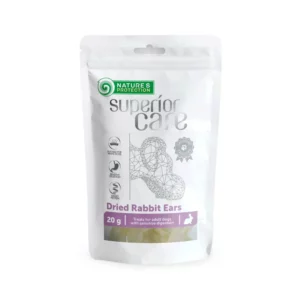 Ласощі Nature's Protection сушені вуха з кроликом для собак