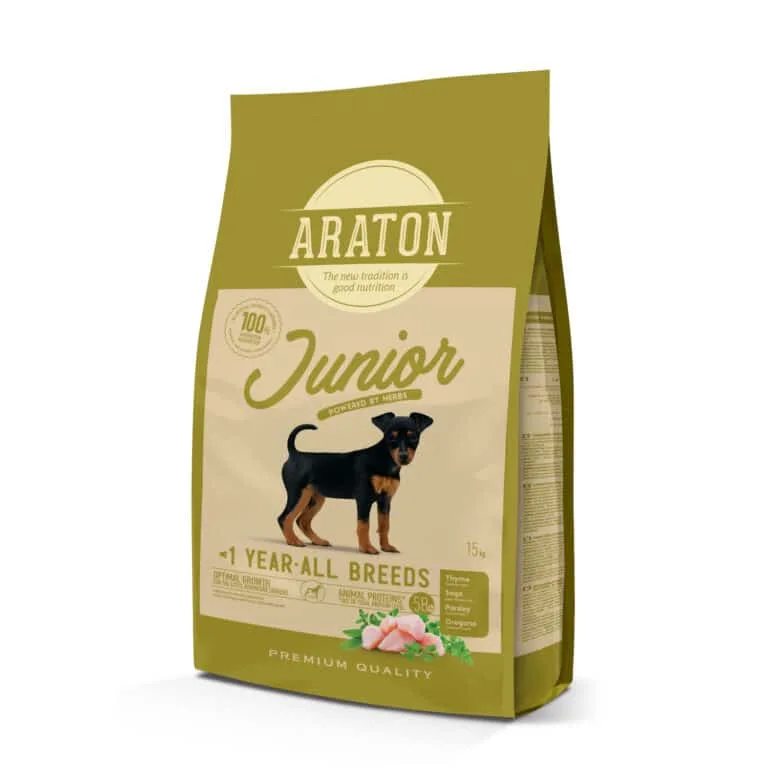 Сухий корм для цуценят Araton Junior All Breeds з птицею