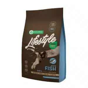 Сухий корм Nature's Protection Lifestyle Sterilised беззерновий з білою рибою для котів