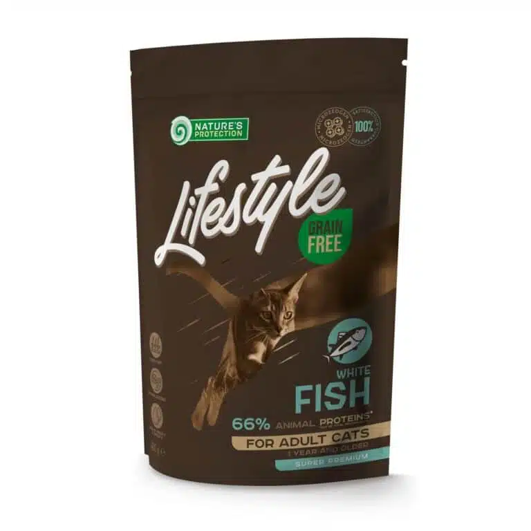 Сухий корм для дорослих котів Nature's Protection Lifestyle Adult Cat беззерновий з білою рибою