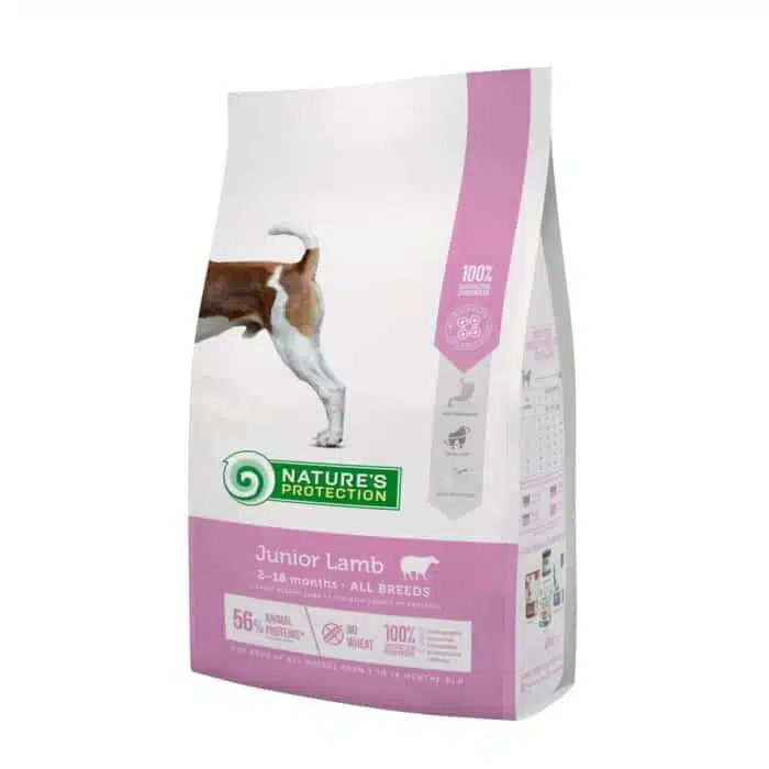 Корм для цуценят всіх порід Nature's Protection Junior Lamb з ягням