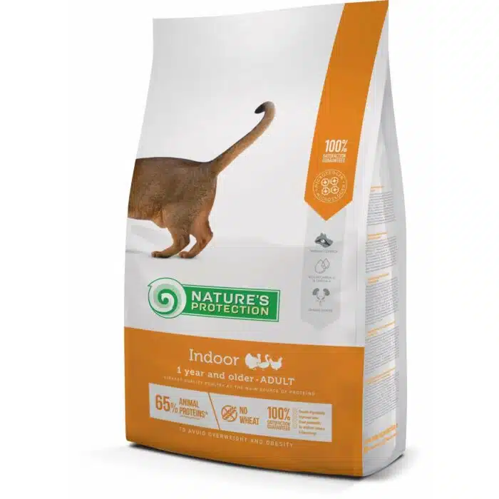 Корм для дорослих котів, що мешкають у приміщенні Nature's Protection Indoor з м'ясом птиці