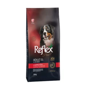 Сухий корм Reflex Plus з ягням і рисом для собак великих порід, 18 кг
