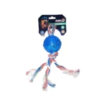 Іграшка для собак дентал м'яч із канатом 15,2х6,2 см (в асортименті*)