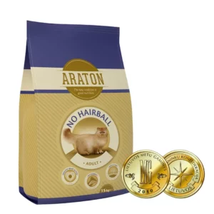 Сухий корм Araton Adult No Hairball для виведення шерсті у дорослих котів, 15 кг