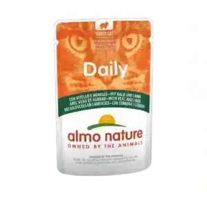 Вологий корм Almo Nature Daily з телятиною і ягням для котів, 70 г