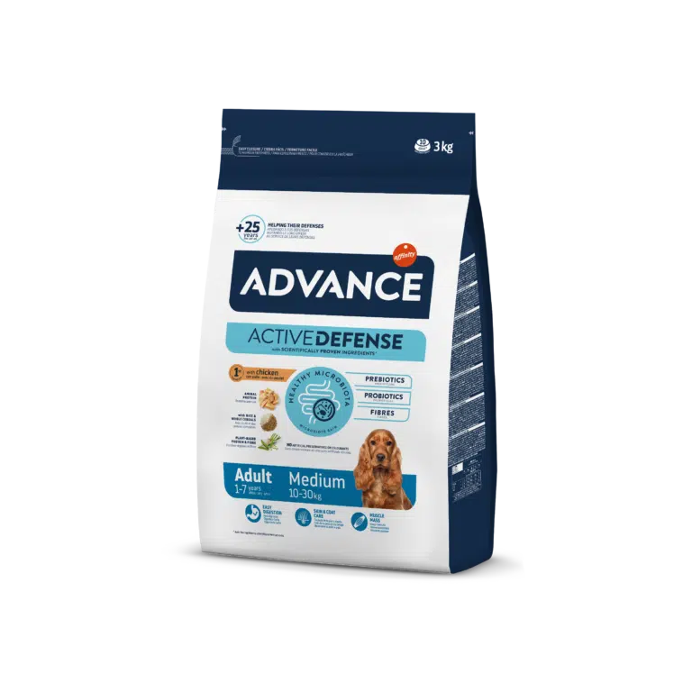 Сухий корм для дорослих собак середніх порід Advance Dog Medium Adult з куркою і рисом