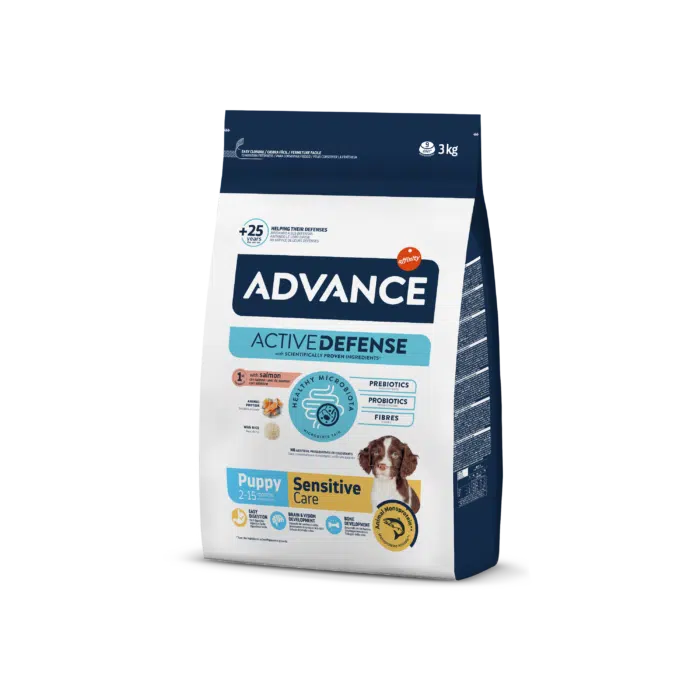 Корм для цуценят всіх порід з чутливим травленням Advance Dog Puppy Sensitive з лососем та рисом