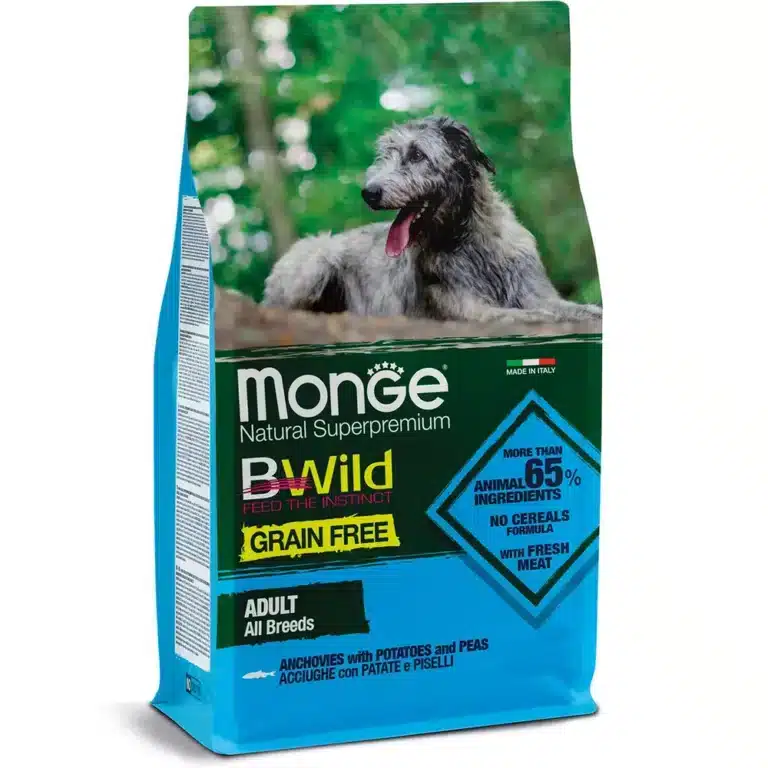 Сухий корм Monge Dog Bwild Grain Free з анчоусом для дорослих собак