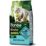 Беззерновой корм для кошек Monge Cat Bwild Grain Free с треской, 1.5 кг