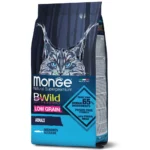 Низкозерновой корм для кошек Monge Cat Bwild Low Grain с анчоусом