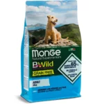 Беззерновий корм дорослих собак дрібних порід Monge Dog Bwild Grain Free Mini з анчоусом