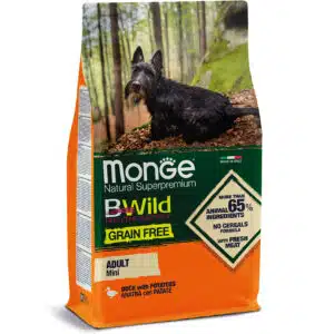 Сухий корм Monge Dog Bwild Grain Free Mini з качкою для собак малих порід