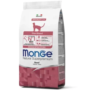 Сухий корм Monge Cat Sterilised з яловичиною для стерилізованих котів, 1,5 кг