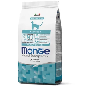 Сухий корм для стерилізованих котів Monge Cat Sterilised з тріскою, 1.5 кг