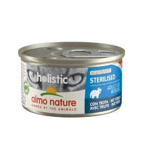 Вологий корм для стерилізованих котів Almo Nature Holistic Functional з фореллю, 85 г