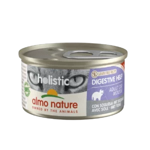 Вологий корм Almo Nature Holistic з камбалою для чутливих котів, 85 г