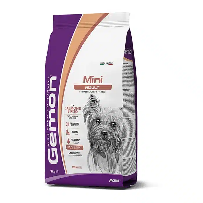 Сухий корм для собак малих порід Gemon Dog Mini Adult з лососем і рисом