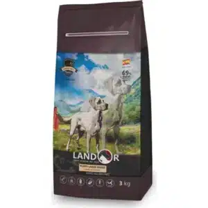 Сухий корм Landor для цуценят великих порід з ягням і рисом