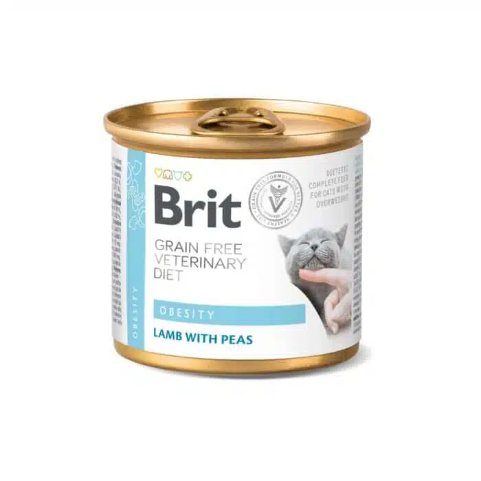 Brit GF Veterinary Diet Cat Cans Obesity зниження надлишкової маси тіла 200g