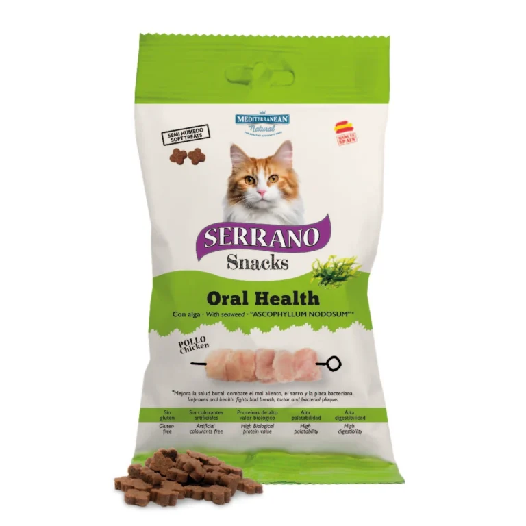 Натуральні ласощі для котів Serrano Snacks Oral Care з функцією догляду за ротовою порожниною, з куркою 50г
