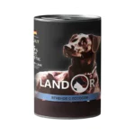 LANDOR Повноцінний збалансований вологий корм для собак усіх порід ягню з лососем 0,4 кг