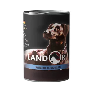 Вологий корм для собак Landor з ягням і лососем, 400 г